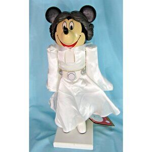 Disney Star Wars Leia Minnie Mouse Medium 14" Nutcracker Christmas Figurine